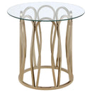  Coaster Furniture Monett 708058-S2 2-piece Coffee and End Table Set - Chocolate Chrome IMAGE 3