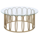  Coaster Furniture Monett 708058-S3 3-piece Coffee and End Table Set - Chocolate Chrome IMAGE 4