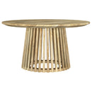  Coaster Furniture Touhy 710608-S3 3-piece Round Coffee and End Table Set - Natural Mango IMAGE 8