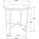  Coaster Furniture Hermas 710738-S2 2-piece Round Marble Coffee and End Table Set - White IMAGE 13