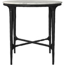  Coaster Furniture Hermas 710738-S2 2-piece Round Marble Coffee and End Table Set - White IMAGE 4