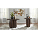  Coaster Furniture Cayenne 710778-S2 2-piece Solid Mango Wood Coffee Table Set - Walnut IMAGE 2