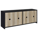  Coaster Furniture Denison 720223-SET 3-piece Entertainment Center 79-inch TV Stand - Black IMAGE 6