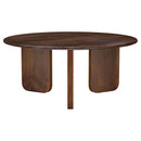  Coaster Furniture Dale 721998-S2 2-piece Solid Wood Coffee and End Table Set - Brown IMAGE 4