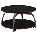  Coaster Furniture Dacre 722208-S3 3-piece Round Coffee and End Table Set - Dark Charcoal IMAGE 5