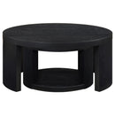 Coaster Furniture Sweeney 722820 2-piece Round Wood Occasional Nesting Table Set - Black IMAGE 3