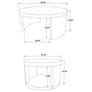  Coaster Furniture Sweeney 722820 2-piece Round Wood Occasional Nesting Table Set - Black IMAGE 4
