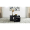  Coaster Furniture Sweeney 722820 2-piece Round Wood Occasional Nesting Table Set - Black IMAGE 5