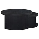  Coaster Furniture Sweeney 722820 2-piece Round Wood Occasional Nesting Table Set - Black IMAGE 6