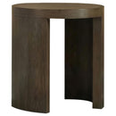 Coaster Furniture Sweeney 722837 24-inch Round Wood Occasional End Table - Dark Walnut IMAGE 1