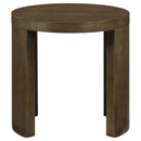  Coaster Furniture Sweeney 722837 24-inch Round Wood Occasional End Table - Dark Walnut IMAGE 2