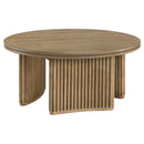  Coaster Furniture Adina 722938-S3 3-piece Round Coffee Table Set - Distressed Light Brown IMAGE 11