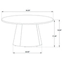  Coaster Furniture Franklin 722978-S2 2-piece Round Pedestal Coffee Table Set - Grey/Dark Brown IMAGE 9