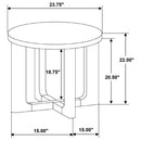  Coaster Furniture Kessler 735988-S2 2-piece Round Sculptural Wood Coffee Table Set - Light Oak IMAGE 12