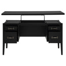 Coaster Furniture Graham 800866 54-inch 4-drawer Double Pedestal Lift Top Computer Desk - Black IMAGE 9