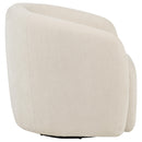  Coaster Furniture Gerley 902473 Chenille Upholstered Swivel Accent Chair - Beige IMAGE 2