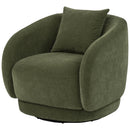  Coaster Furniture Arnaud 902487 Chenille Upholstered Swivel Accent Chair - Green IMAGE 1