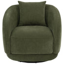  Coaster Furniture Arnaud 902487 Chenille Upholstered Swivel Accent Chair - Green IMAGE 9