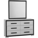 IFDC Amelia 6-Drawer Dresser with Mirror Amelia Dresser & Mirror IMAGE 1