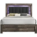  IFDC Athens Queen Upholstered Panel Bed Athens Queen Bed IMAGE 1