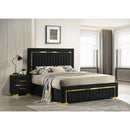  IFDC Aurora Queen Upholstered Platform Bed Aurora Queen Bed IMAGE 1