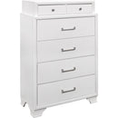  IFDC Jordyn 5-Drawer Chest Jordyn Chest - White IMAGE 1