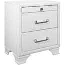  IFDC Jordyn 2-Drawer Nightstand Jordyn Nightstand - White IMAGE 1