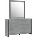  IFDC Logan 6-Drawer Dresser with Mirror Logan Dresser & Mirror IMAGE 1