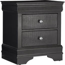  IFDC Pompei 2-Drawer Nightstand Pompei Nightstand - Grey IMAGE 1