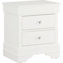  IFDC Pompei 2-Drawer Nightstand Pompei Nightstand - White IMAGE 1