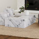  Worldwide Home Furnishings Artemis 301-079BWT Rectangular Coffee Table - Bulgari White IMAGE 2