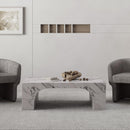  Worldwide Home Furnishings Atticus 301-193BWT Rectangular Coffee Table - Bulgari White IMAGE 2