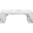  Worldwide Home Furnishings Atticus 301-193BWT Rectangular Coffee Table - Bulgari White IMAGE 5