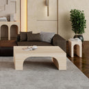  Worldwide Home Furnishings Atticus 301-193TR Rectangular Coffee Table - Travertine IMAGE 2