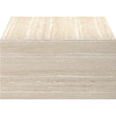  Worldwide Home Furnishings Atticus 301-193TR Rectangular Coffee Table - Travertine IMAGE 4