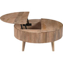  !nspire Balark 301-071NAT Round Lift-Top Coffee Table - Natural IMAGE 4