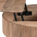  !nspire Balark 301-071NAT Round Lift-Top Coffee Table - Natural IMAGE 5