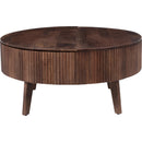  !nspire Balark 301-071WAL Round Lift-Top Coffee Table - Walnut IMAGE 1
