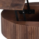  !nspire Balark 301-071WAL Round Lift-Top Coffee Table - Walnut IMAGE 5