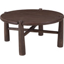  !nspire Carlyn 301-856DWT Round Coffee Table - Dark Walnut IMAGE 1