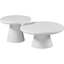  !nspire Galio 303-915WT 2pc Round Coffee Table Set - White IMAGE 1