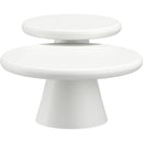  !nspire Galio 303-915WT 2pc Round Coffee Table Set - White IMAGE 4