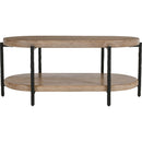  !nspire Johar 301-068NAT Oval Coffee Table - Natural/Black IMAGE 3