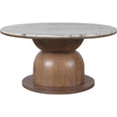  !nspire Martina 301-929WAL Round Coffee Table - Walnut IMAGE 1