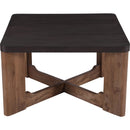  !nspire Merano 301-274MOC Square Coffee Table - Mocha/Walnut IMAGE 3