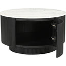  !nspire Reyna 301-248BLK Round Coffee Table with Storage - Black/White IMAGE 3