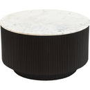  !nspire Reyna 301-248BLK Round Coffee Table with Storage - Black/White IMAGE 4