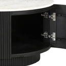  !nspire Reyna 301-248BLK Round Coffee Table with Storage - Black/White IMAGE 5