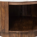  !nspire Reyna 301-248WAL Round Coffee Table with Storage - Walnut/White IMAGE 5