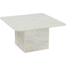  !nspire Roland 301-196WT Square Coffee Table - White IMAGE 1